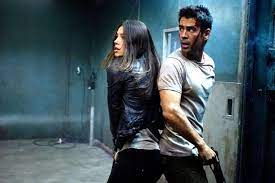 Total Recall Jessica Melina Biel Leather Jacket Total Recall Colin Farrell Colin Farrell Total Recall
