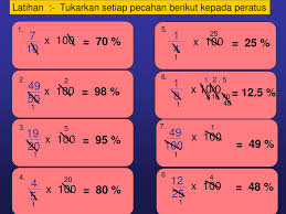 Untuk menukar pecahan kepada peratusan, pecahan tersebut perlu didarabkan dengan seratus peratus. Ppt Konsep Peratus Powerpoint Presentation Free Download Id 4935744