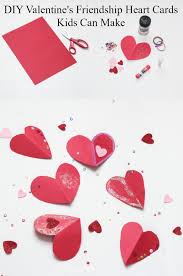 See more ideas about cards, cards handmade, card making. Diy Valentine S Friendship Heart Cards Kids Can Make At Home With Zan Valentines Diy Heart Cards Kids Cards