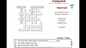 Choose your words · great for teachers · tailored to your lesson Cc7553 Force Crossword Mini Youtube