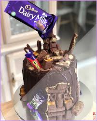 Cadbury Chocolate Fully Loaded Anti Gravity Cake 7inch 3 Layer Decadent Chocolate Cake With Homemade Fud Anti Gravity Cake Gravity Cake Decadent Chocolate Cake