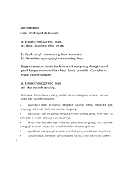 Tuliskan satu ayat bagi setiap rangkai kata di bawah untuk menunjukkan bahawa anda faham akan maksud dan penggunaannya. Ayat Songsang Spm