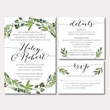 Printable Wedding Invitation Suite Botanical Wreath Watercolor Bot Fun Wedding Invitations Printable Wedding Invitations Free Printable Wedding Invitations