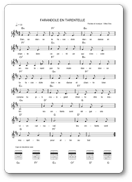 Farandole En Tarentelle De Gilles Diss Paroles Et Partition De La Chanson Chanson Chanson Enfantine Partition