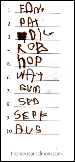 Spelling pattern and chuck words: How To Teach Spelling Where To Begin Word Study Part 3 The Measured Mom