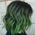 Teal Blue Highlights On Black Hair