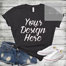 Download Bella Canvas 3001 Unisex T Shirt Mock Up Shirt Template Grey T Shirt M Dynamic Dimensions