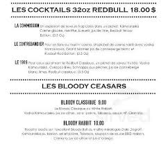 Le White Rabbit Menu In Repentigny Quebec Canada
