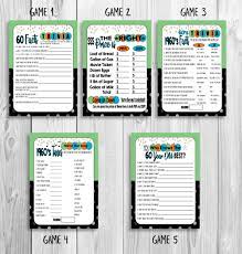 60th Birthday Party Games How Well Do You Know The 60 Year Etsy 60th Birthday Party 60th Birthday Party Games Birthday Party Games