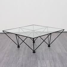 Decmode glass and acrylic coffee table. Vintage Midcentury Glass Coffee Table With Metal Frame 1970s 93963