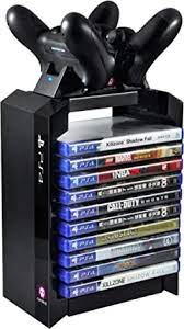 Check spelling or type a new query. Amazon Com Numskull Official Ps4 Game Storage Tower And Twin Controller Charger Accessory Games Stand And Dual Controller Dock Stores 10 Ps4 Games Or Blu Ray Disks Video Games