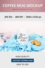 White Mug Mockup With Cookies On Colorful Background Coffee Mug Stock Photo 11oz Sublimation Mug Mockup Photo Of 11oz Coffee Mug 311 Mugs Sublimation Mugs Mockup