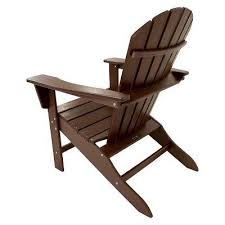 Polywood South Beach Patio Adirondack Chair Mahogany Brown Outdoorchair Trex Outdoor Furniture Plastic Adirondack Chairs Teak Adirondack Chairs
