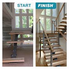 Place the risers against the edges of the stringers facing out from the staircase. What S The Difference Between Open Riser Stairs A Mono Stringer Viewrail