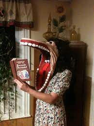 You know how beetlejuice feels when mortals enter his house! Beetlejuice Costume Diy Beetlejuice Costume Barbara Maitland From Beetlejuice We Made The Masks Beet Movie Themed Party Costume Themes Beetlejuice Costume
