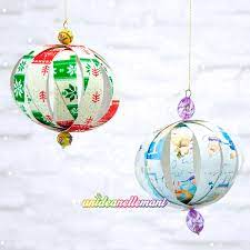 Scopriamo insieme come crearne di bellissime e tutte molto originali. Palle Di Natale Di Carta Riciclata Decorazioni Fai Da Te Facilissime
