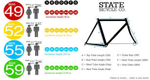 Bike Size Guide Fixie Single Speed Bikes Fixed Gear