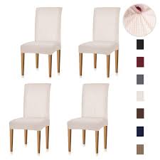 ( 0.0) out of 5 stars. Xflyee Stretch Dining Room Chair Covers Jacquard Removable Washable Kitchen Parson Chair Slipcovers Set Of 4 Cremek 4 Pack Buy Online In Botswana At Botswana Desertcart Com Productid 158108415