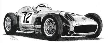 Pen Ink Drawing A4 Mercedes Benz W196 By Petespiccies On Etsy Dibujos Con Pluma Y Tinta Plumas Dibujos Dibujos