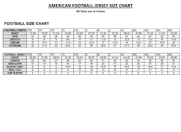 American Football Jersey Size Chart Download Printable Pdf