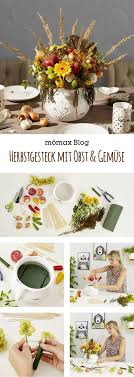 Herbstgesteck Mit Obst Und Gemuse Herbstgestecke Gestecke Herbst