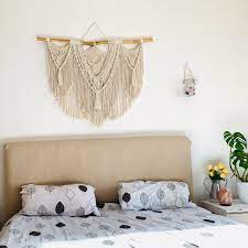 Macrame Wall Hanging Above Bed Decor Queen Tapestry King Etsy Macrame Wall Hanging Macrame Wall Hanging Above Bed Christmas Wall Decor