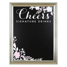 If you decide to paint a chalkboard. Sheffield Home Cheers Chalkboard Wedding Wall Decor Wedding Wall Decorations Chalkboard Wedding Wedding Wall