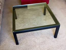 125 Dark Charcoal 36 Square Glass Top Parsons Coffee Table 16 High With Polished Rim Glass Originally 400 Modern Interior Coffee Table Crate And Barrel