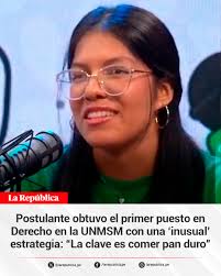 📚 🔎 Stella Trujillo Medina logró el primer puesto en el examen de  admisión a la Universidad Nacional Mayor de San Marcos y sorprendió con su  inesperada cábala para el éxito: "El