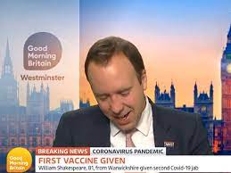 As a result of the interview, 'matt hancock crying' and 'matt hancock tears' have quickly become breakout search terms on google as people scramble to witness him getting emotional on gmtv. Matt Hancock In Tears On Gmb As He Hears From First Man To Receive The Coronavirus Vaccine Called William Shakespeare Manchester Evening News