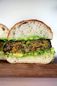 Sweet Potato And Mushroom Veggie Burger Alexandra S Kitchen Recipe In 2020 Mushroom Veggie Burger Veggie Burgers Recipe Sweet Potato Wedges
