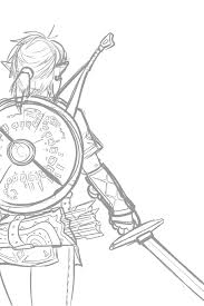 Zelda Breath Of The Wild Collaboration First Artwork For 2018 Process Drawing Steemit Sword Drawing Hand Holding Sword How To Draw Hands