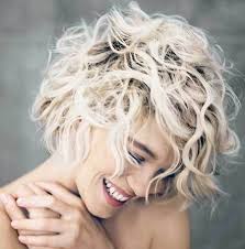 Short blonde hairstyles for curly hair may feature a dark underlayer or a dark undercut. 20 Beautiful Blonde Hairstyles To Play Around With Thick Hair Styles Short Curly Haircuts Short Hair Styles