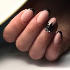 Coolnail holo glitter pink nude french ballerina coffin false nails gradient natural press on fake nails tips daily office finger wear. Black French Manicure The Best Images Bestartnails Com
