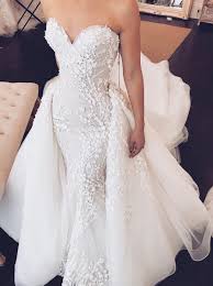 Buy 2 In 1 Sweetheart Mermaid Wedding Dress With Detachable Train Ow368 Ombreprom Co Uk