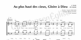 Bénis soient les rachetés heureux les pauvres en esprit le royaume des cieux (est)_à eux. Chantons En Eglise Au Plus Haut Des Cieux Gloire A Dieu Fy32 01 Bernard Daniel Adf Musique