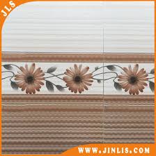Using a level, draw a line at uniform height across the wall. China Building Material 2540 Flower Border Abc Bathroom Ceramic Wall Tile China Building Material Bathroom Tile