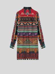 Partenaire loisirs au look jean tendance : Robe Chemisier En Soie Imprime Geometrique Femme Rouge Etro