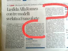 Italian Newspaper Corriere Della Sera Writes About The New Fiat Chrysler Automotive And Reminds When Fiat Cars Tipo 5 New Fiat Western Prints Home Depot Store
