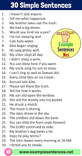 Pin On Simple Sentences