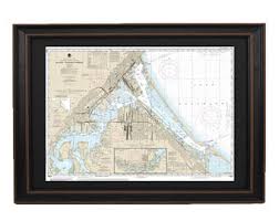 Framed Nautical Chart Apostle Islands Lake Superior Noaa Etsy