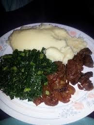 Sadza Isitshwala Recipe African Cooking African Food Kenyan Food