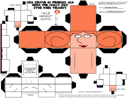 Cubee Family Guy Star Wars Lois As Leia Paper Crafts Family Guy Peter Griffin