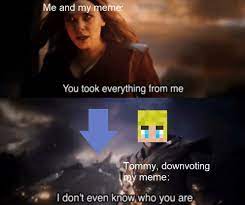 Find and save most downvoted comment on reddit memes | from instagram, facebook, tumblr, twitter & more. When Tommy Downvotes Your Meme Tommyinnit