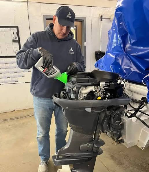Boat Oil Change Service Vancouver professional marine engine oil change