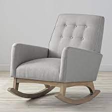 Everly Retro Rocking Chair Reviews Crate And Barrel In 2021 Rocking Chair Nursery Rocking Chair Tufted Rocking Chair