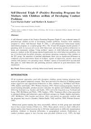 Pdf | this article reviews the theoretical and empirical background of triple p (positive parenting program). Pdf Self Directed Triple P Positive Parenting Program For Mothers With Children At Risk Of Developing Conduct Problems