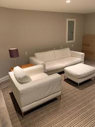 View and download ikea arild sofa 3seat blk na instruction manual online. White Leather Sofa Chair And Ottoman Set Classifieds For Jobs Rentals Cars Furniture And Free Stuff