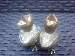 Pewter Bird Salt And Pepper Shakers Vintage Silver Plated Glass Bird Salt And Pepper Shakers Vintage Silver Unique Items Products Glass Birds