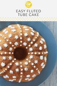 Easy Decorated Fluted Tube Cake Recipe Cake Decorating Company Cake Decorating Cake